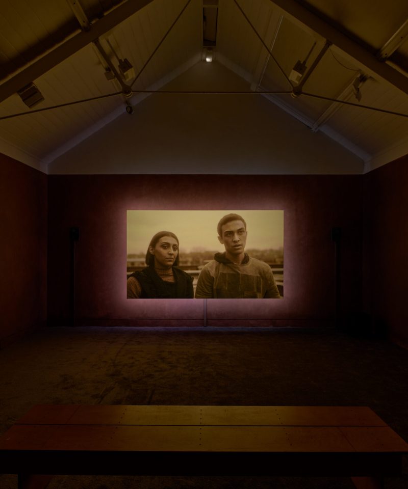 Reman Sadani, Walkout 1, 2020. Commissioned for Jerwood/FVU Awards 2020: Hindsight. Installation view at Jerwood Space. Photo: Anna Arca