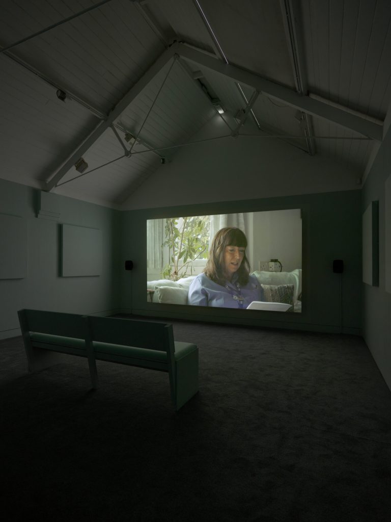 Bryony Gillard, I dreamed I called you on the telephone, 2021. Commissioned for Jerwood Solo Presentations 2021, supported by Jerwood Arts. Installation view at Jerwood Space. Photo: Anna Arca.