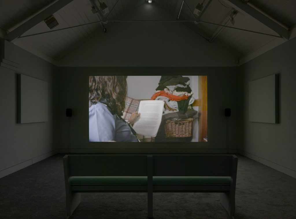 Bryony Gillard, I dreamed I called you on the telephone, 2021. Commissioned for Jerwood Solo Presentations 2021, supported by Jerwood Arts. Installation view at Jerwood Space. Photo: Anna Arca.